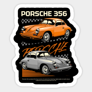 Vintage Porsche 356 Sticker
